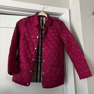 Burberry Girls Raspberry Size 12Y Jacket